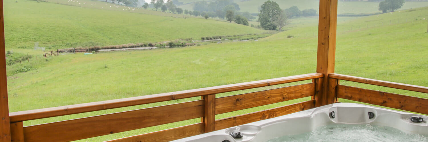 Hot Tub Looking Out On To Fields
