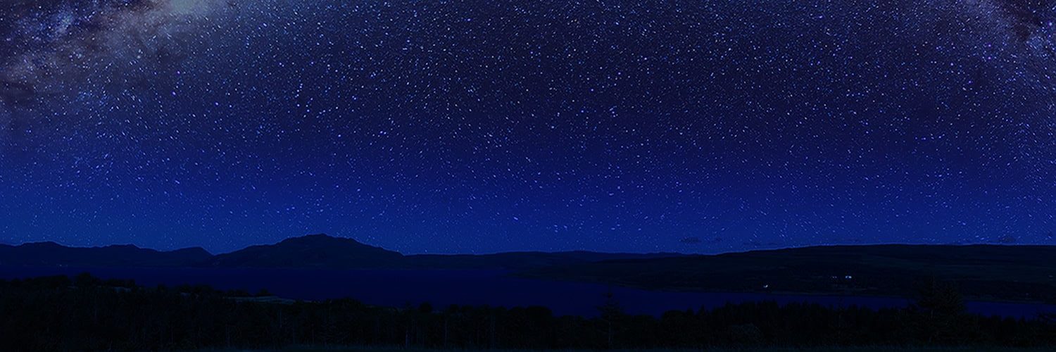 Night sky in Scotland with many stars