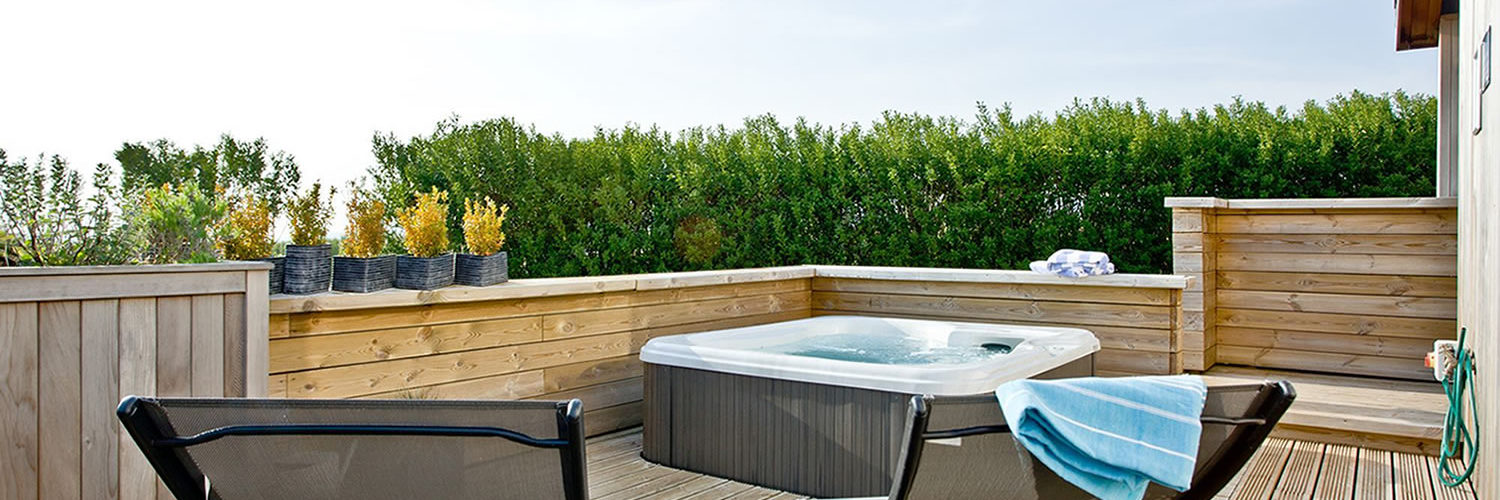 Private hot tub at a luxury lodge